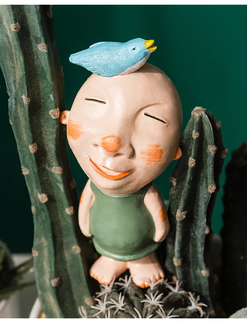 Resin Boy Home Decoration Children's Bedroom Cafe Office Personality Desktop Crafts Ornaments Children Christmas Birthday Gift