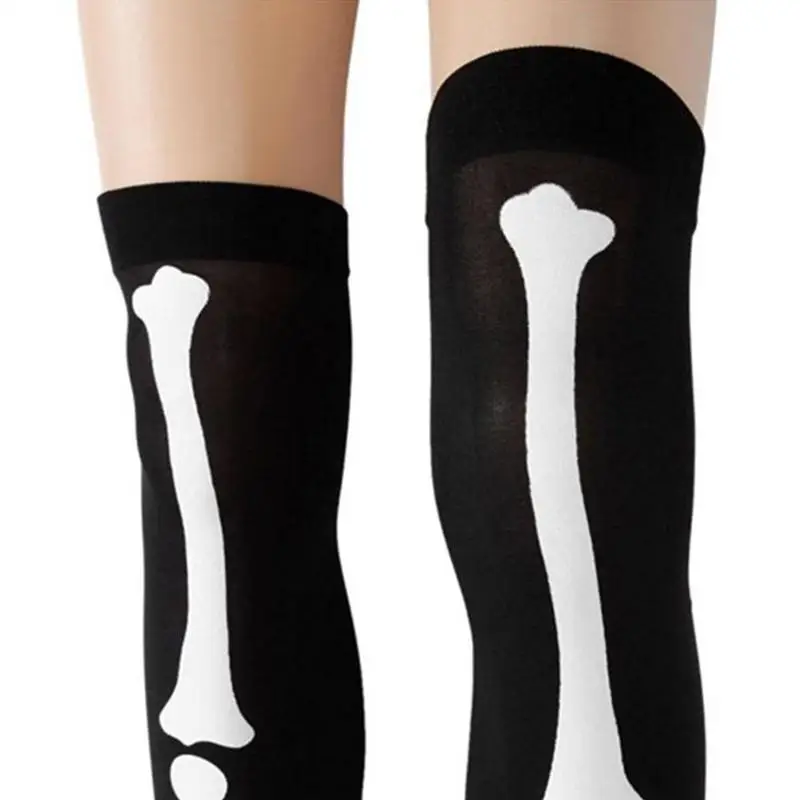 Хэллоуин скелет костяной костюм аксессуар девушки ужас колготки перчатки для