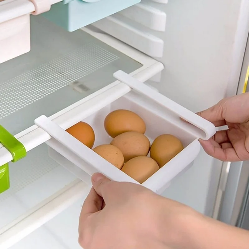Plastic Refrigerator Storage Box Freezer Organizer Holder Fresh Spacer Layer Kitchen Food Rack Shelf Container | Дом и сад