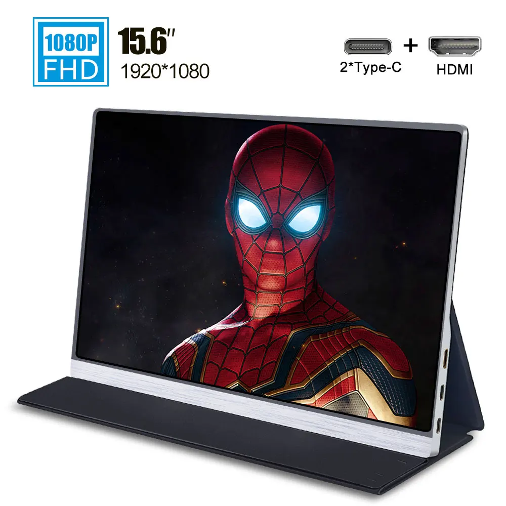 15 6 портативный монитор 1080 IPS экран USB Тип C HDMI дисплей для ПК ноутбука Ps4