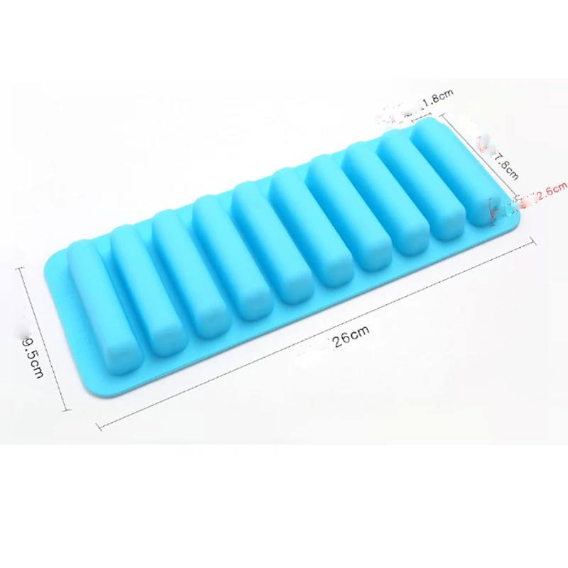 Форма для льда из пищевого силикона без бисфенола А 10 отверстий| |