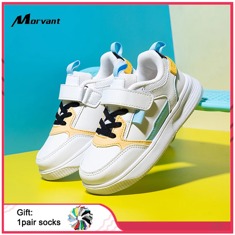 MORVANT Spring Sneakers For Boys Children's Sneakers Soft Leather Kids Shoes Non-slip Wear-resistant