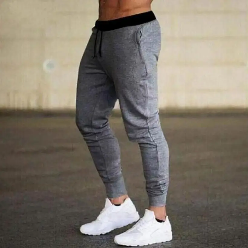 

New Jogging Pants Men Sport Sweatpants Running Pants GYM Pants Men Joggers Cotton Trackpants Slim Fit Pants Bodybuilding Trouser