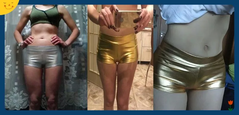 Mayata женские средней посадки PU сексуальные летние шорты металлические рейв шорты для танцев спандекс Блестящий полюс танец Золото Серебро короткие для сцены