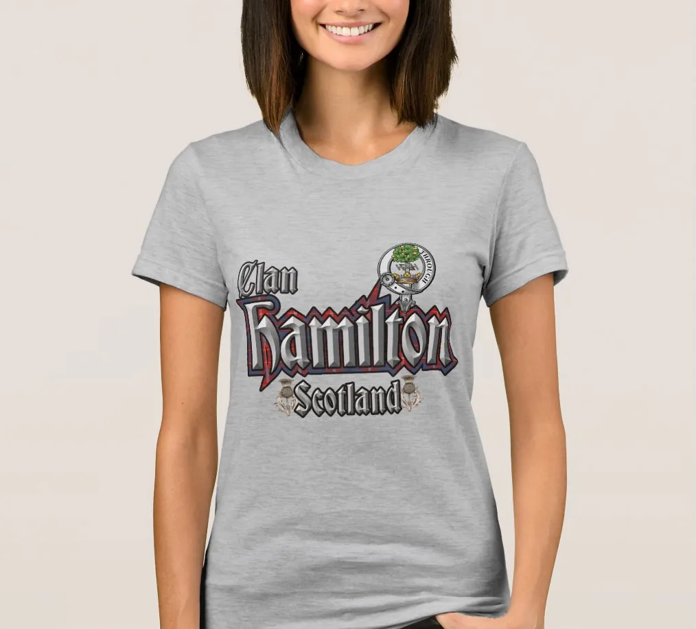 Футболка в шотландскую клетку с кланом Гамильтоном|Футболки| |