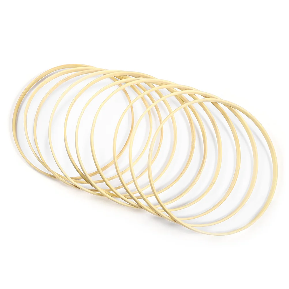 

10pcs 20cm Diameter Dream Catcher Ring Round Wooden Bamboo DIY Craft Tools with Desiccant