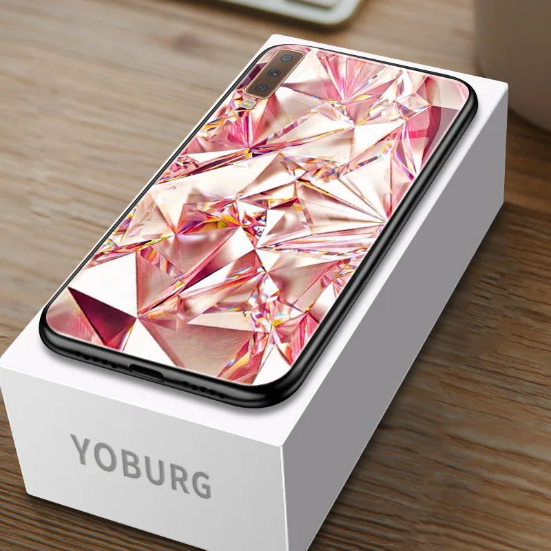 D Глянцевый чехол для samsung A50 A30 A10 A40 A70 A6 плюс A7 чехол для samsung Galaxy A8 плюс A3 A5 A5 A9 Cove - Цвет: D
