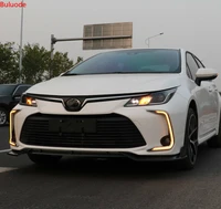 for toyota corolla 2019 2020 led drl daytime running lights with yellow turn signal lamp front bumper car styling