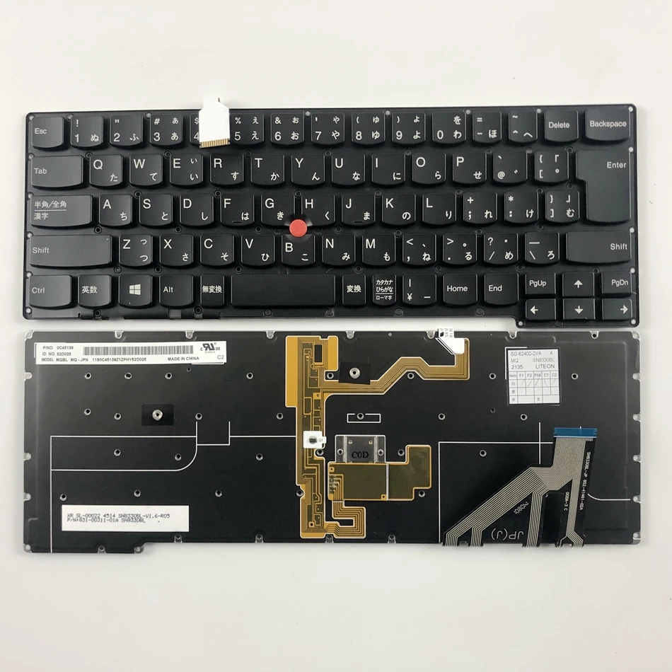 Японская Клавиатура для ноутбука Thinkpad X1 Carbon 2014 FRU 0C45139 с подсветкой и верхним