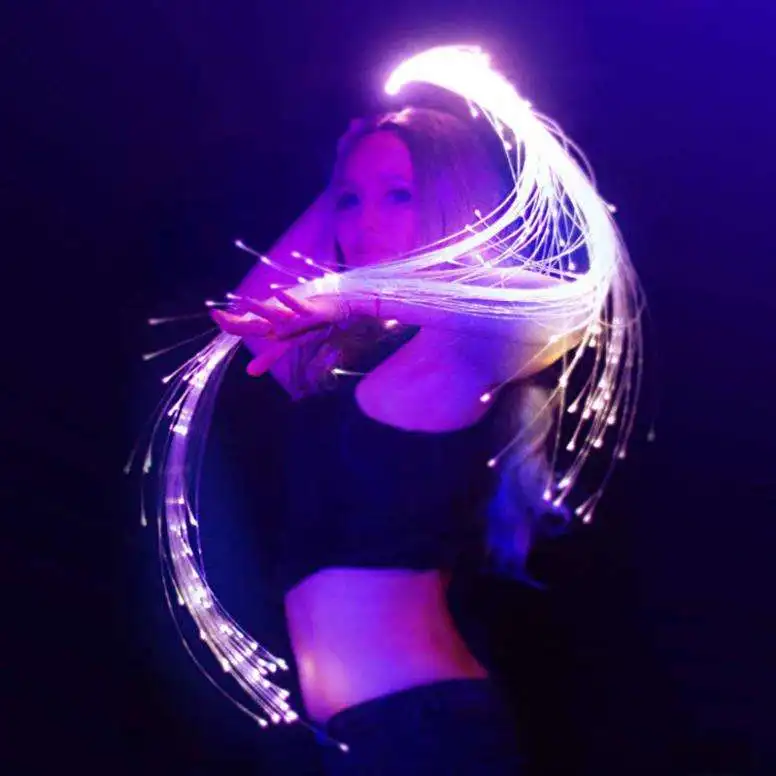 

led lights car accessories LED Fiber Optic Whip Super Bright Light Up Rave Toy Pixel Flow Lace Dance Festival