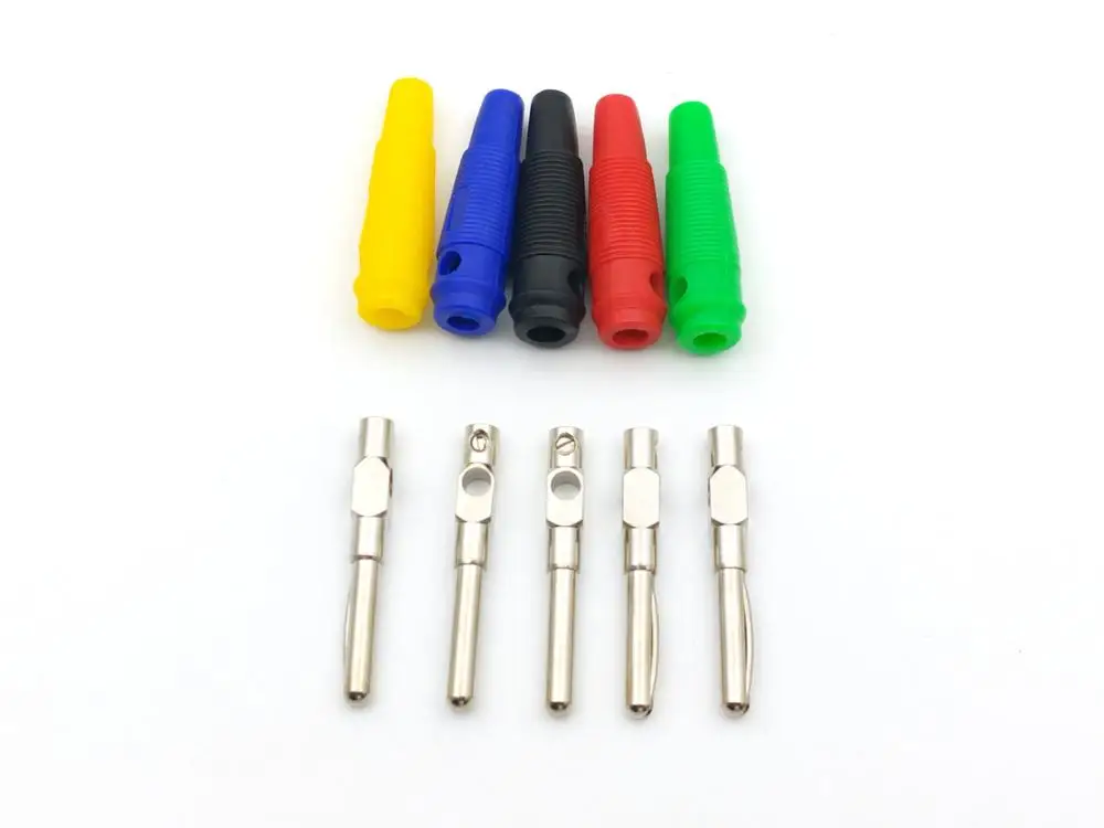 

2000 шт. высококачественный 5 цветов Медный 4 мм разъем типа «банан»