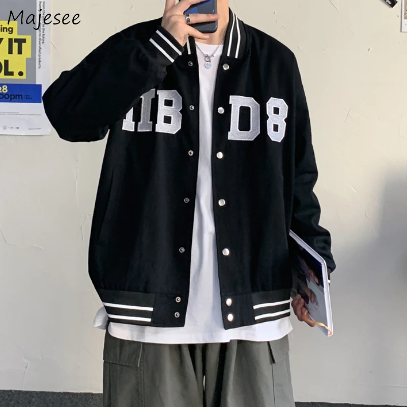 

Куртка мужская Весенняя в стиле хип-хоп, с рукавами в рубчик, воротником-стойкой, большого размера, M-3XL