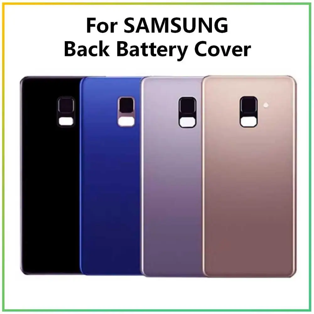 

For Samsung A8 Plus A8+ 2018 A730 A8 2018 A530 Back Housing Battery Cover Rear Door Glass + Tape Camera Lens