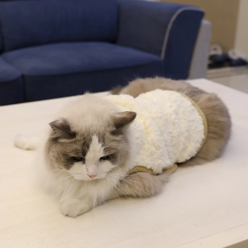 Одежда для кошек собак свитер щенок жилет ручной работы мягкая шерсть осень и