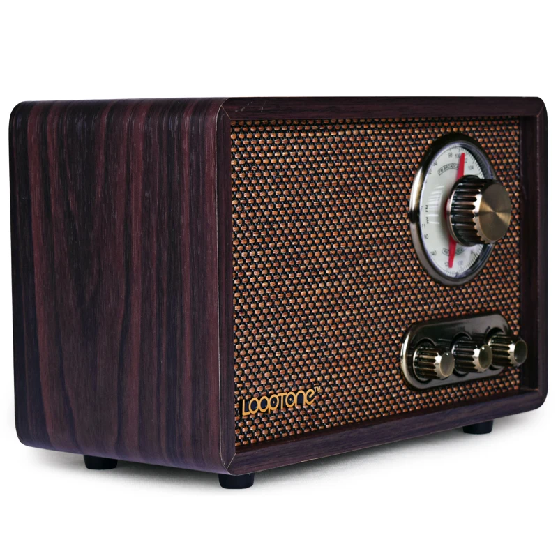 LoopTone Bluetooth Настольный AM/FM радио Винтаж Ретро Классический громкий Встроенный