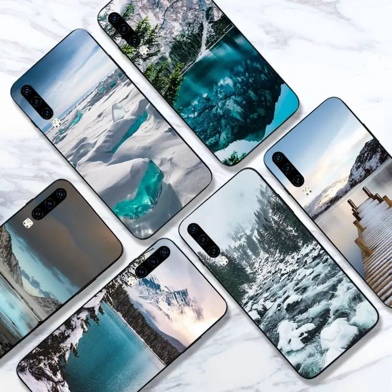 

Natural scenery lake Snow mountain Phone Case For Huawei honor Mate 10 20 30 40 i 9 8 pro x Lite P smart 2019 Y5 2018 nova 5t