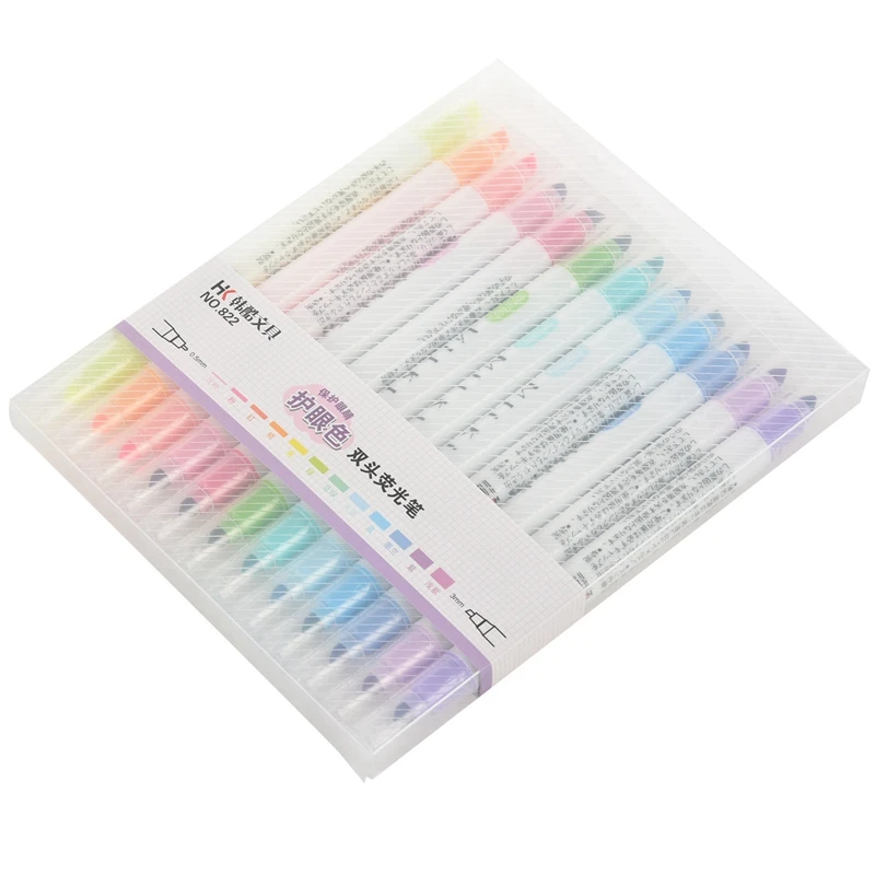 12 шт./компл. японские канцелярские товары Zebra мягкий лайнер двусторонняя