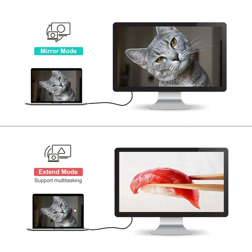 Адаптер с разъемом типа C на HDMI 4K 60 Гц USB VGA DP Mini переходник Male Femal брелоком для MacBook
