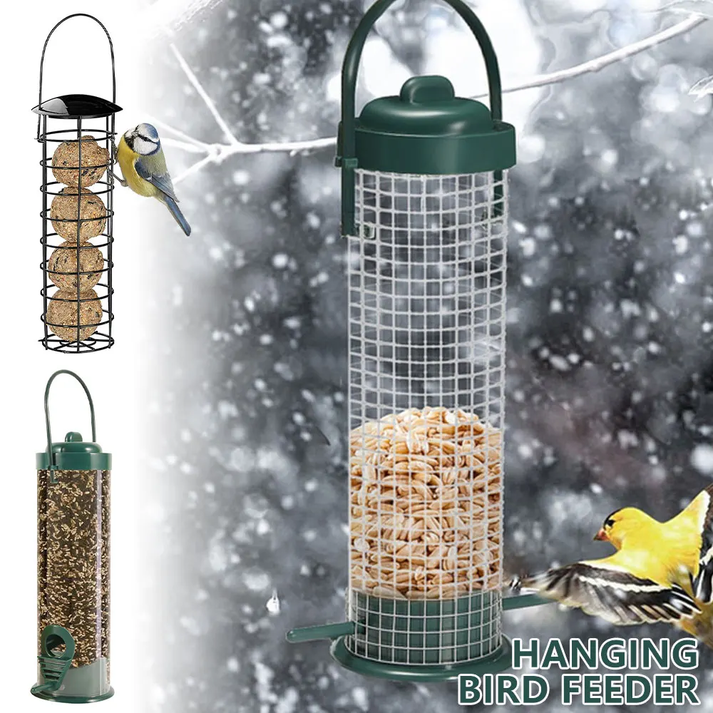 

3pcs Hanging Bird Feeder Transparent Wild Bird Playground Food Feeders Tray Home Outdoor Garden Dispenser Hummingbird Feeder