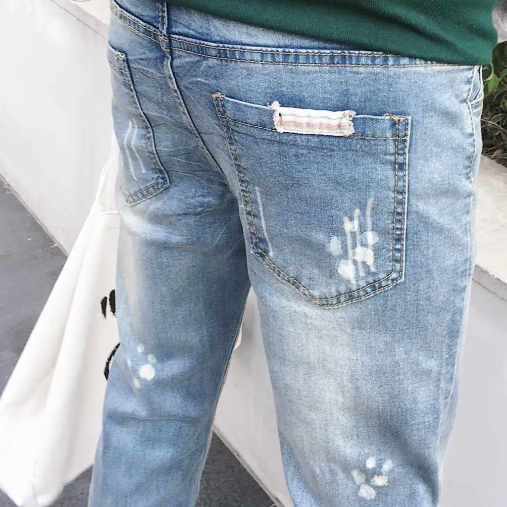 

Spring autumn 2020 Casual New Men's Classic Style denim Jeans Men's Korean Slim Jeans Men's Wild pencil jeans men