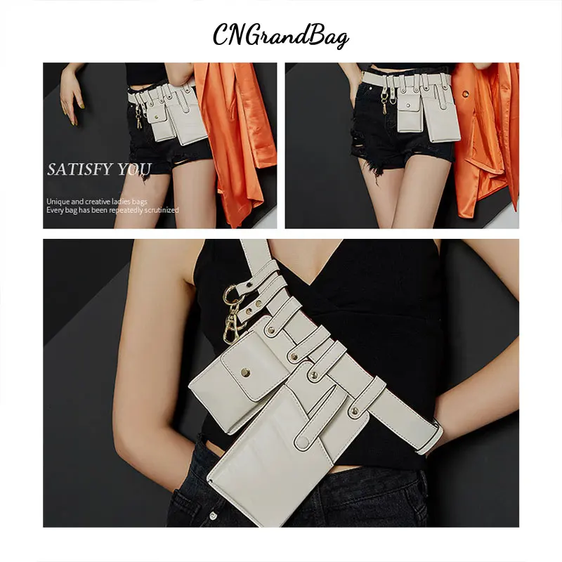 

Customized Genuine Leather Waist Belt Bag Luxury Ladies Crossbody Bag Fashion Chest Bag Girls New Design Phone Bag Wallet Purse