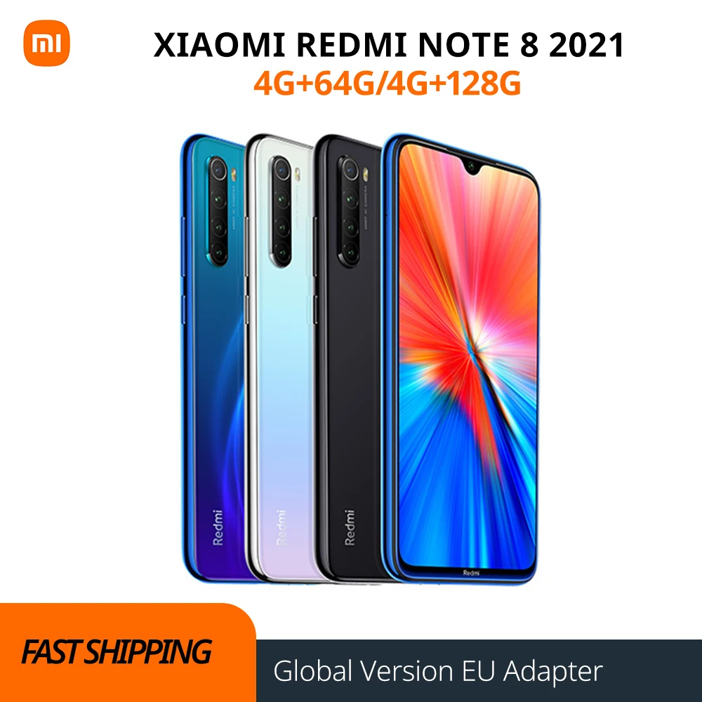 Смартфон Xiaomi Redmi Note 8 (2021 дюйма) 4 + 64 ГБ 6 3 мАч | Мобильные телефоны и аксессуары