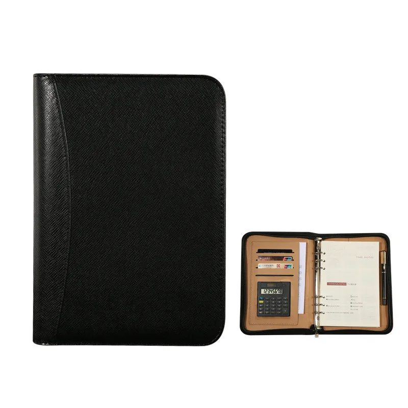 

A6 A5 B5 Diary Notebook and Journal Binder Spiral with Calculator Zipper Bag Note Book Business Manager Folder Padfolio Handbook