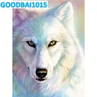 Сделай Сам 5D белая фотография животных Картина Алмазная вышивка полная мозаика украшение комнаты подарок