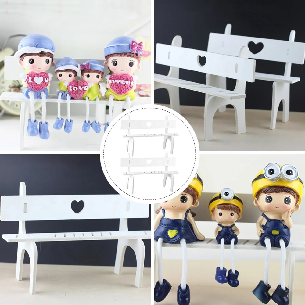 

2 Sets Long Leg Doll Stools Sitting Doll Chairs DIY Assembly Doll Racks