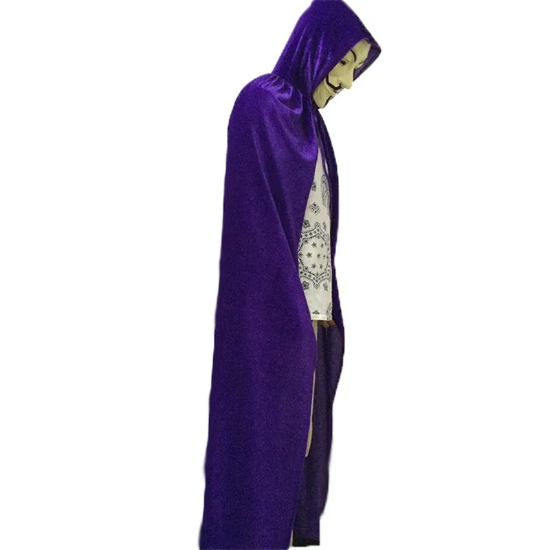 

Halloween Death Cape Final Destination Cosplay Witches Magicians Super Long Cape Medieval Costume Velvet Vampire Cloak