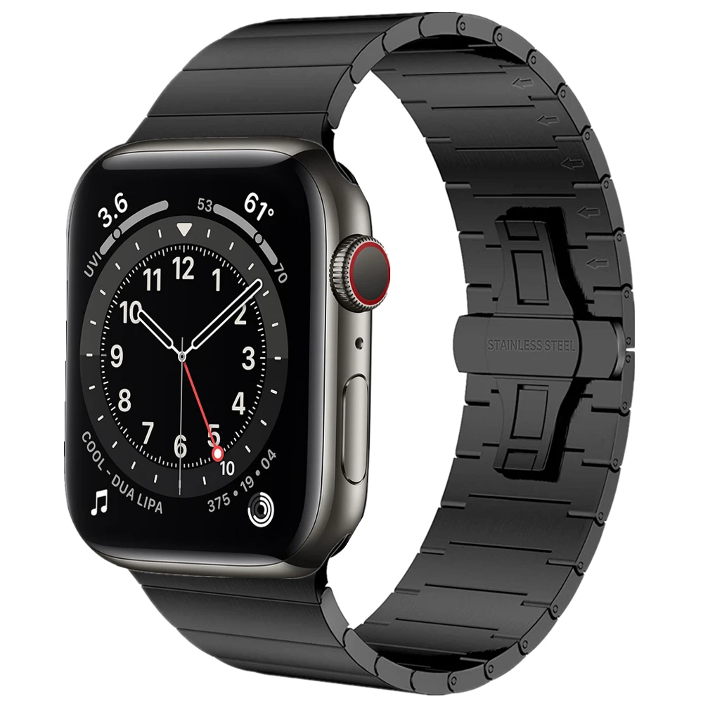 

Business Strap for Apple Watch Band Series 6/SE/5/4 40mm 44mm Upgraded Version Stainless Steel Metal Bracelet iWatch 3 38mm 42mm