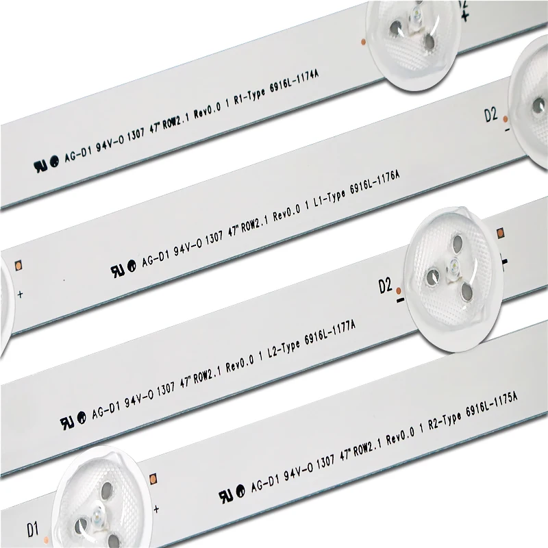 12 шт./компл. 4" LG 4712 шт х 47" R1/R2/L1/L2 светодиодный Подсветка Сменные полоски для LG 47LN519C 6916L-1174A 6916L-1175A 6916