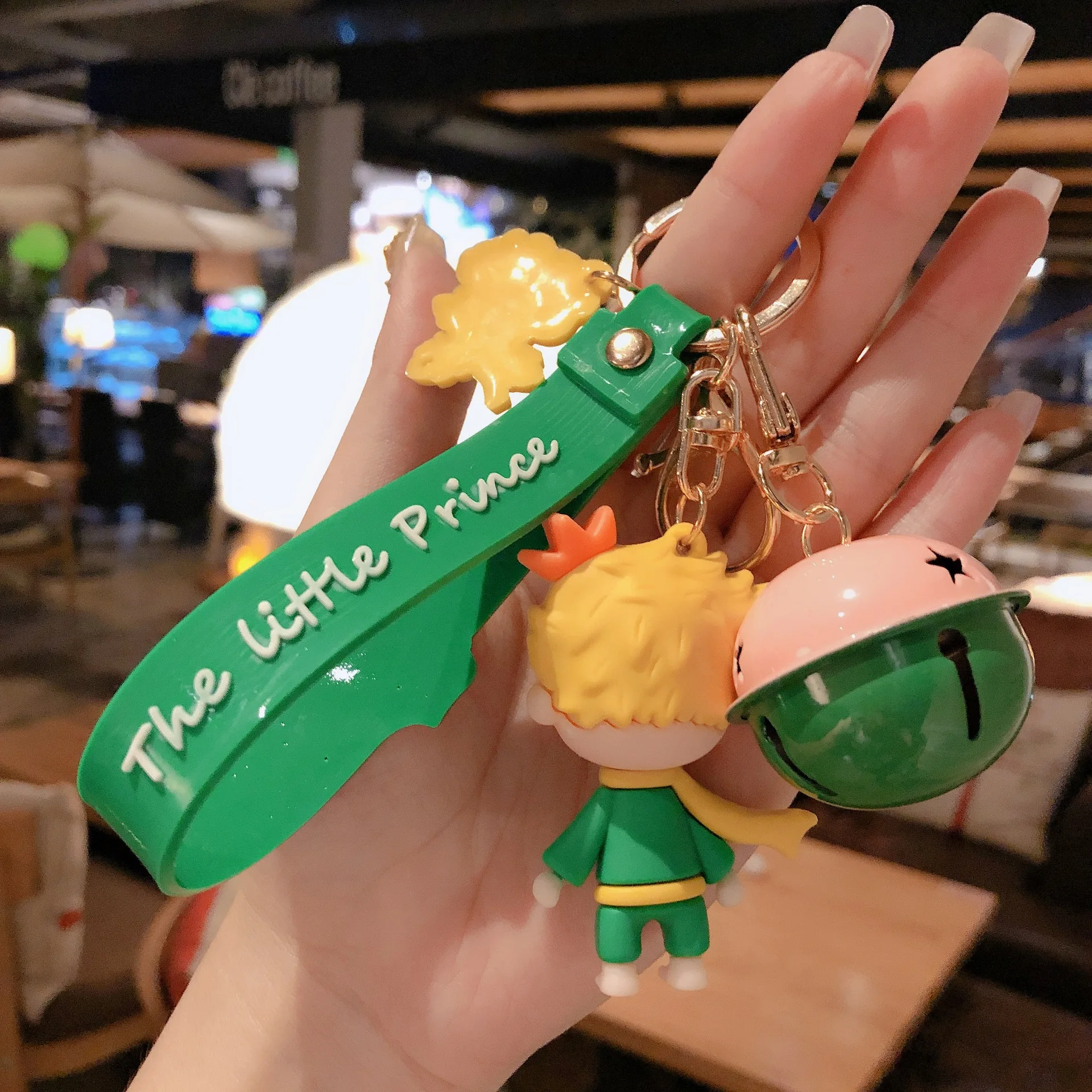 

New style Fashion Cartoon Fairy Tale Little Rose Flower Figure Doll Toy Keychain for Women Bag Charms Pendant Birthday Gift Hot