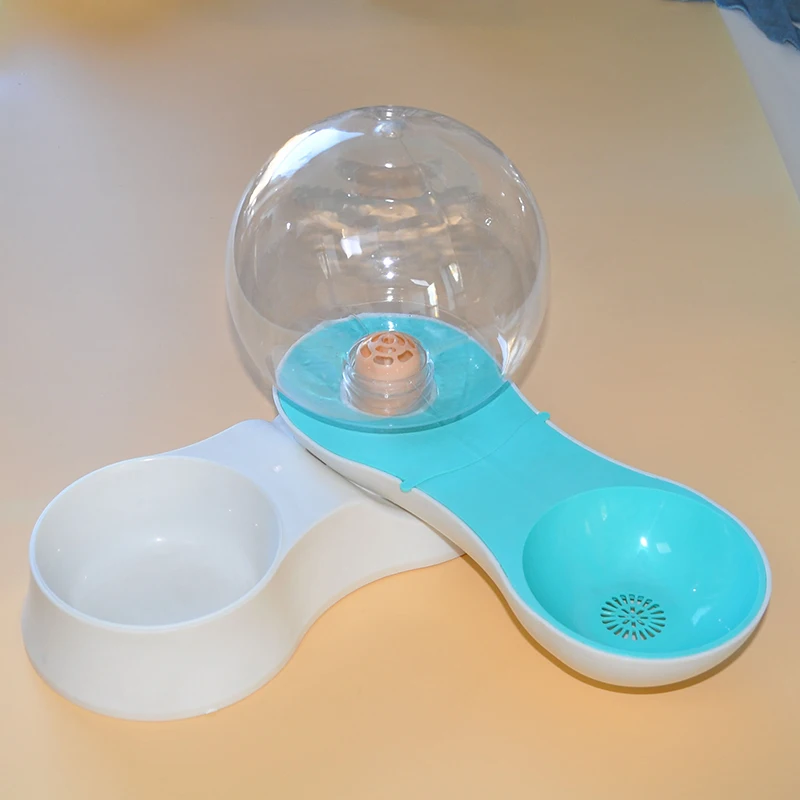 

Pet All In One Drinking Feeding System Cat & Dog Dual Purpose Automatic Water Dispenser and Food Bowl Snail Shape Dish