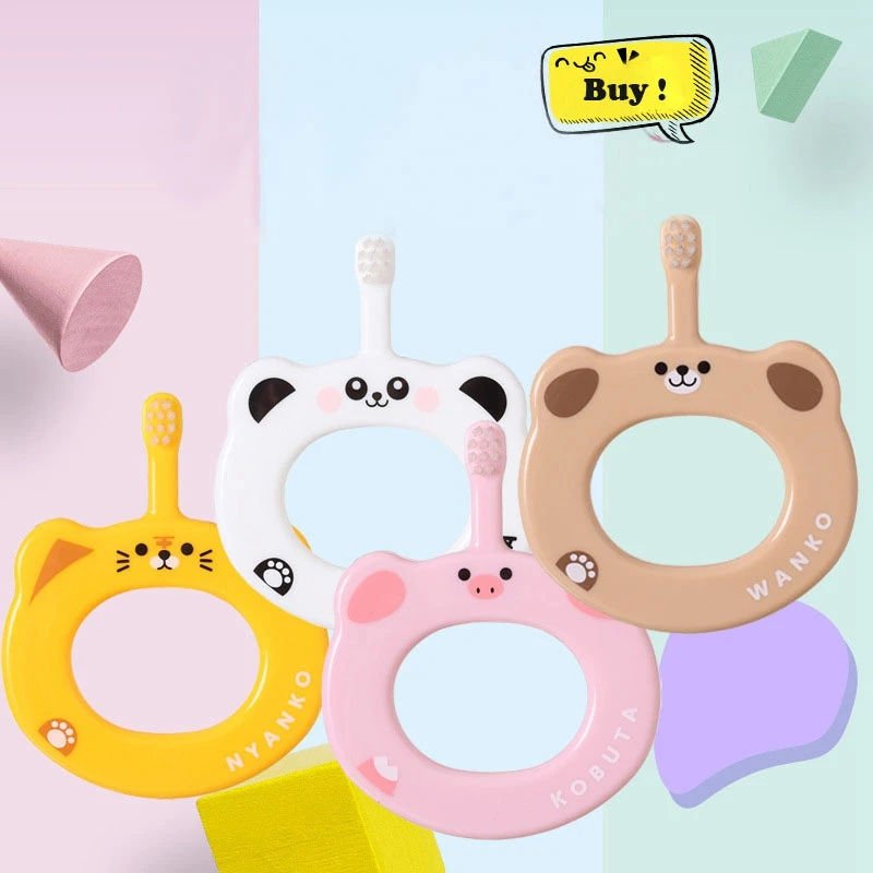 Детские Обучающие зубные щетки Силиконовая зубная щетка для малышей матовое