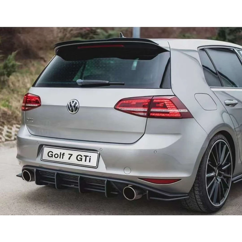 Задний автомобильный диффузор для губ Volkswagen Golf 7 VII MK7 GTI 2014-2017 | Автомобили и