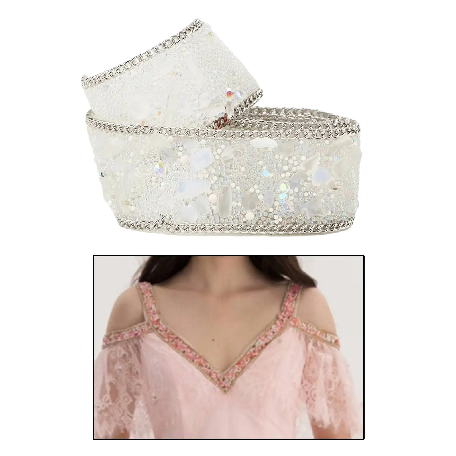 2 5 см в ширину красивые вышитые стразы гравий оболочка ткань кружевная лента