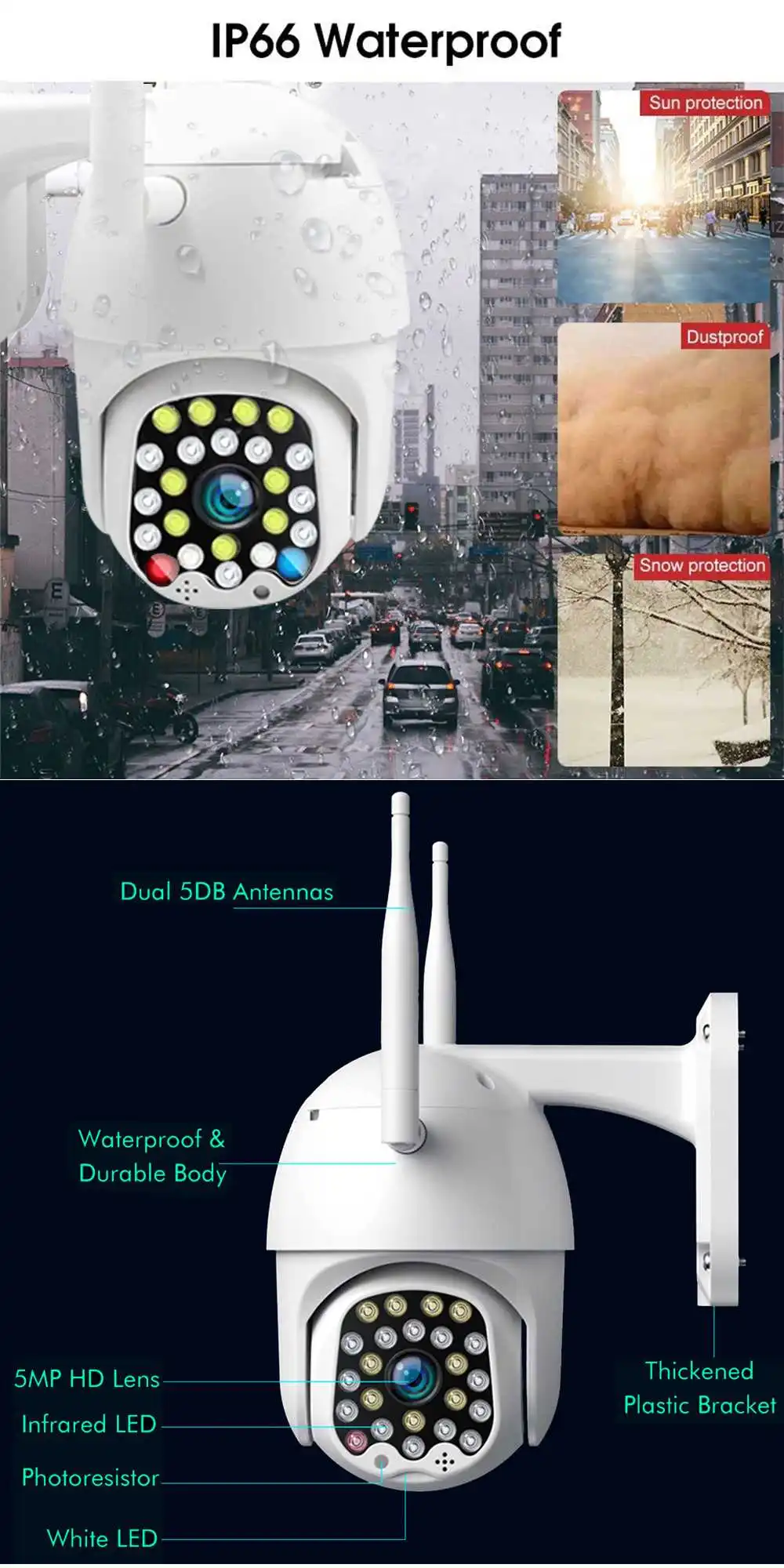 PTZ IP камера 1080P HD Wifi наружная скоростная купольная CCTV камера безопасности 8X цифровой зум 5MP сетевая ИК домашняя камера наблюдения