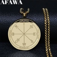 talisman of protection good luck wealth seal of solomon stainless steel necklaces pendants men jewelry salomon hombre n4239
