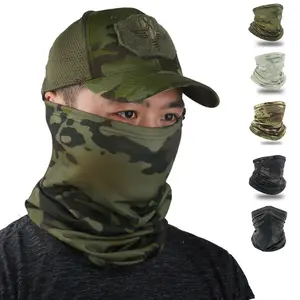 Tactical Military Army Snood Neck Warmer Camo Head Wrap Balaclava Hat Cap Scarf