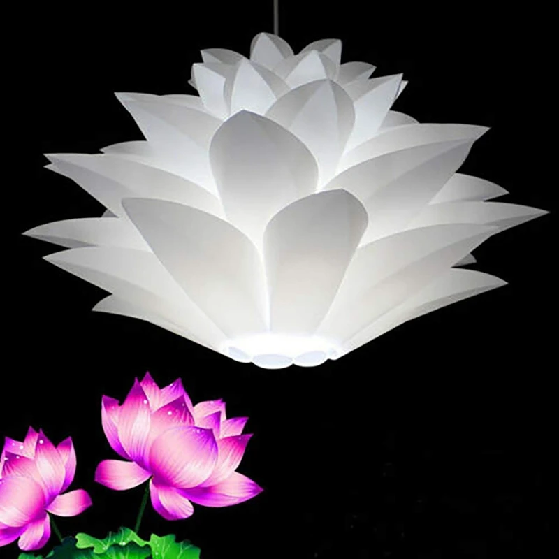 

Lotus Chandelier Lampshade DIY Lotus Flower Six-Layer Lamp Shade Romantic Room Pendent Lighting Cover Hotel Bar Decor