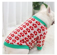 sunflower puppy sweater fall winter pug french bulldog english bulldog outfits clothing fat puppy designer dog sweater