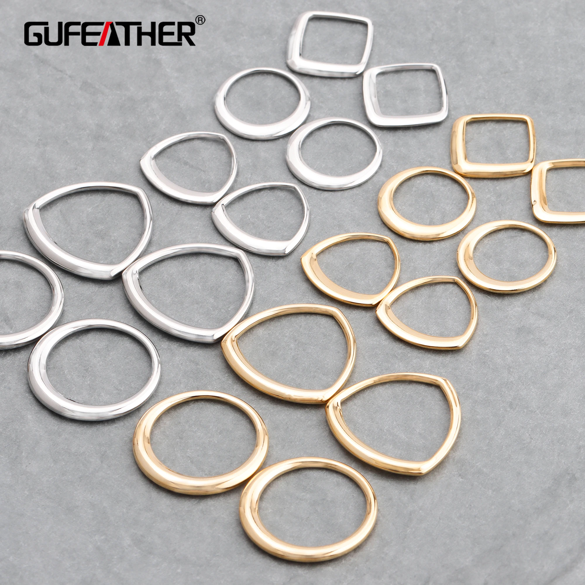 

GUFEATHER M714,jewelry accessories,18k gold rhodium plated,connector,copper metal,pass REACH,nickel free,diy earrings,20pcs/lot