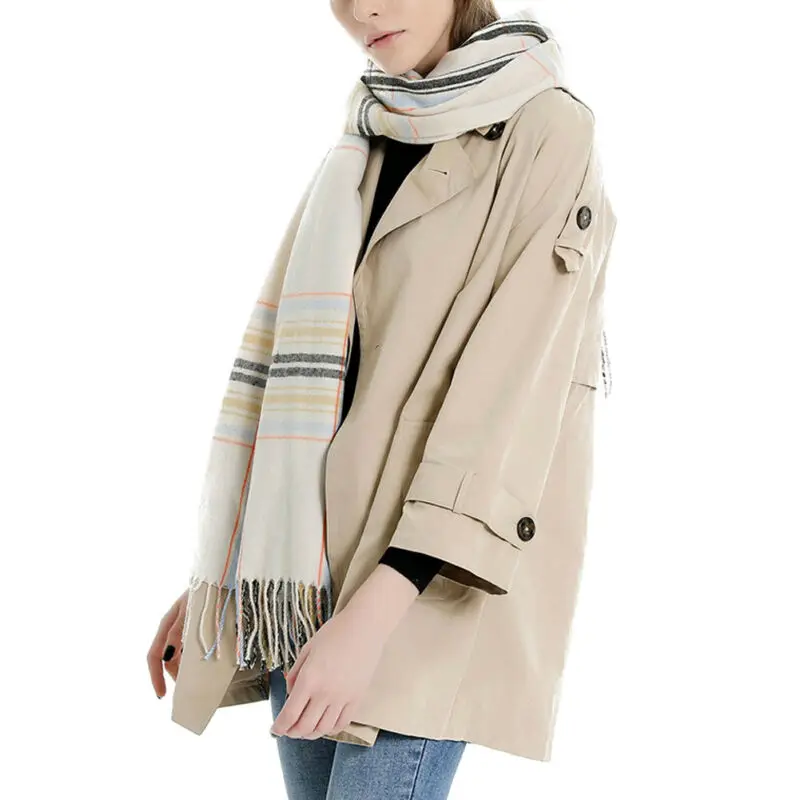 Зима 2019 женская модная дизайнерская теплая шаль длинные кашемировые шарфы