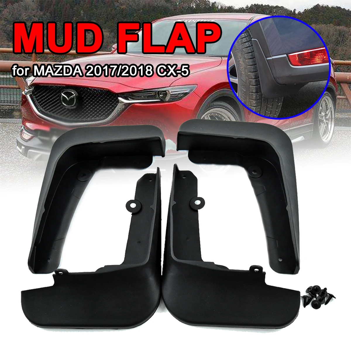 Mud Flaps for Mazda CX-5 CX5 2017 2018 Car Fender Flares Mudguards Mudflaps Splash Guards Accessories | Автомобили и мотоциклы