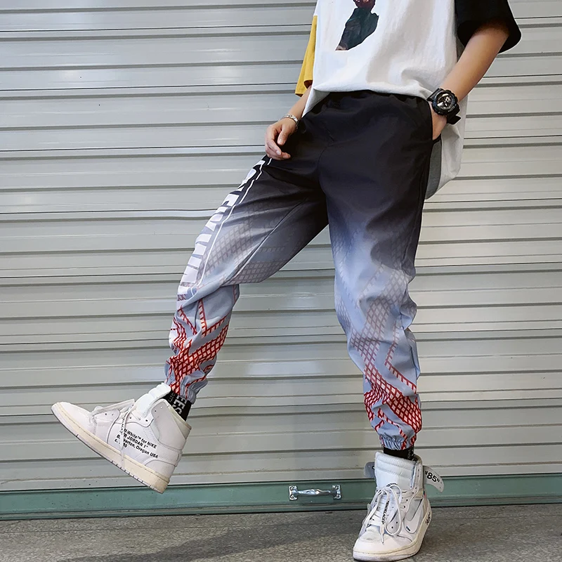 

UYUK осенний Новый модный тренд Национальный прилив градиент хип-хоп мужские ноги в талии Harlan повседневные брюки джоггеры уличная одежда