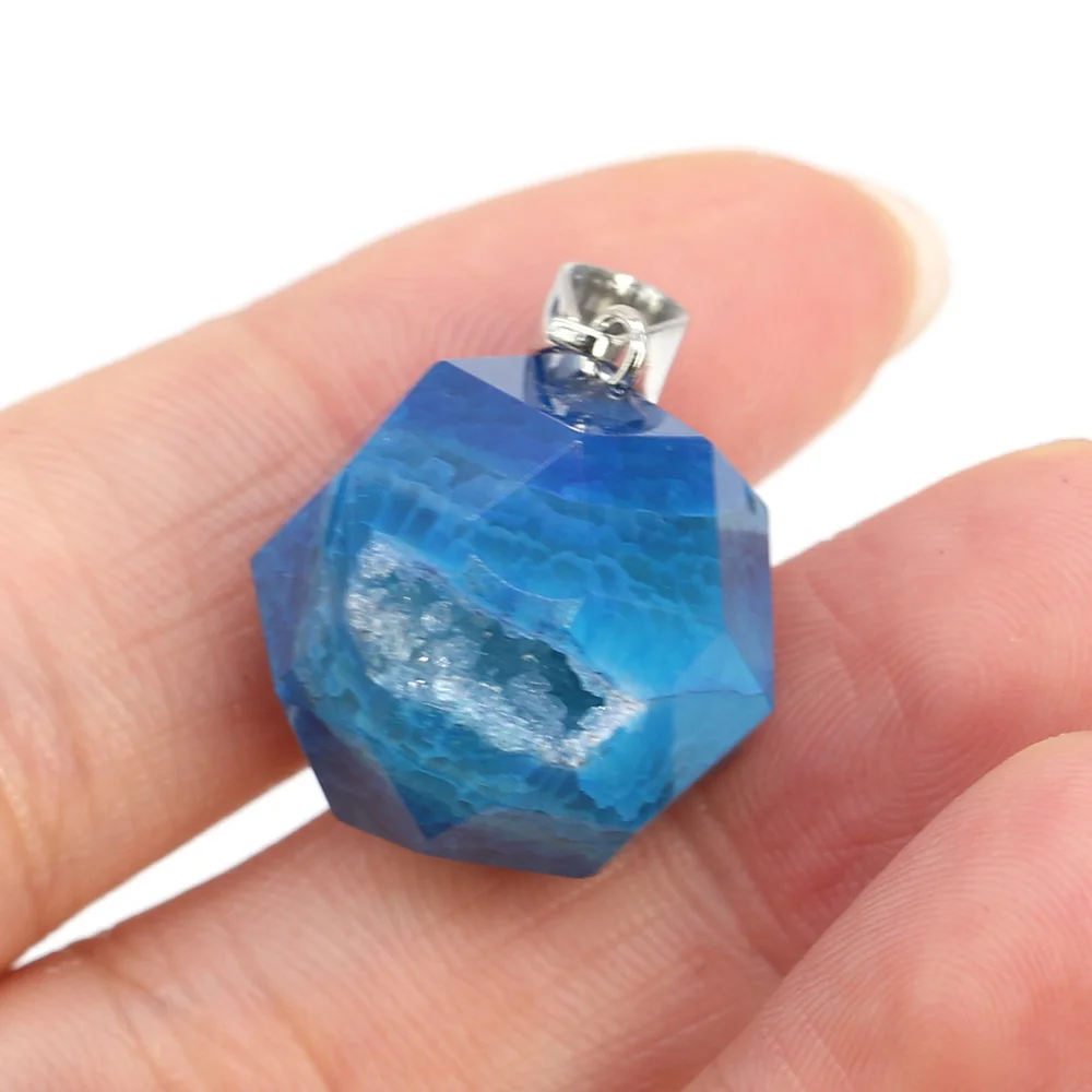 

1pcs Section Natural Stone Faceted Dragon Bone Agates Pendant Charm for Necklace Bracelet Accessories Jewelry Making DIY 17x30mm