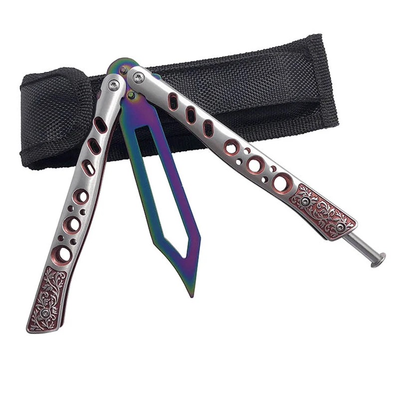 Swayboo Новый Модный складной нож бабочка тренировочный цельный стальной