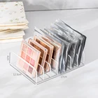 Стеллаж для хранения Прозрачная сетчатая коробка для хранения и сортировки прессованных порошковых масок косметических компакт-дисков