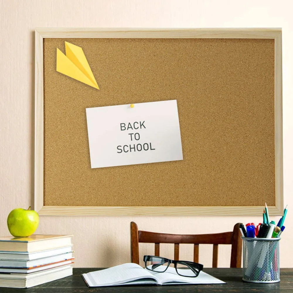 

Multi-functional Cork Memo Board Framed Cork Board Home Message Board